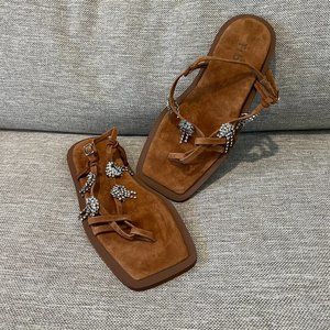 Brand New Tibi Julius Sandal in Brown/Tan/Camel. Size 38.